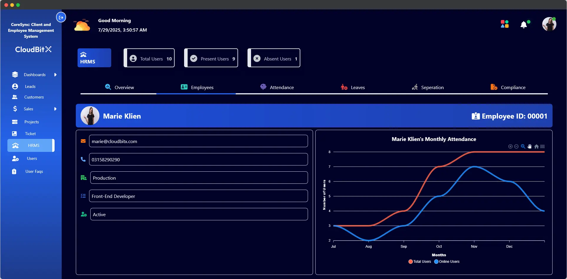 Advanced CRM Dashboard